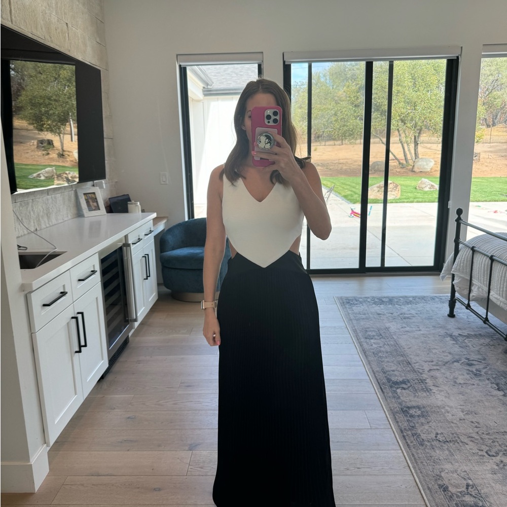 Maxi color block dress